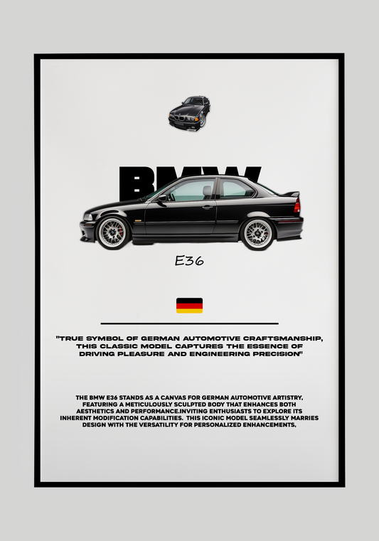 Plakat BMW E36 Piękność