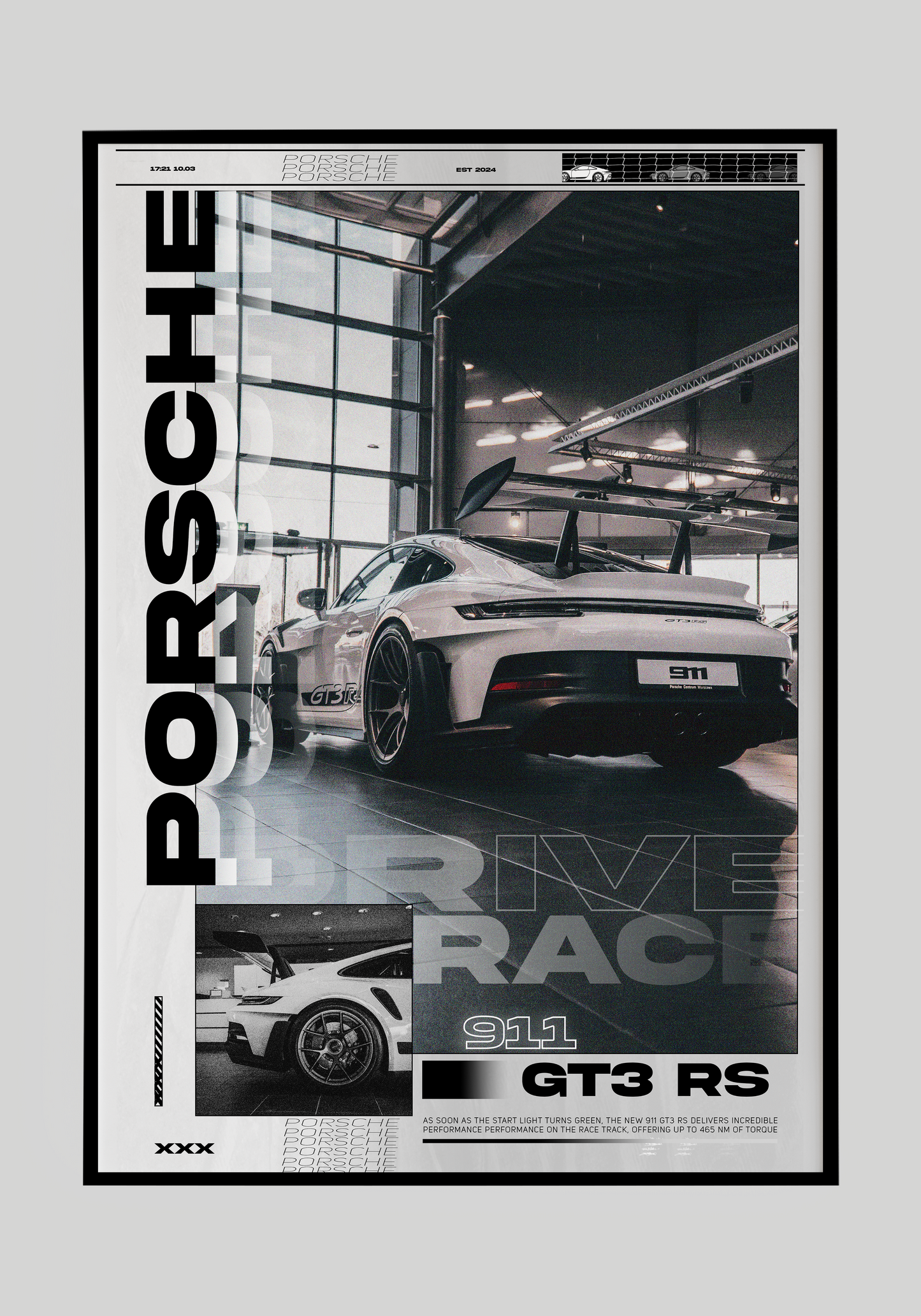 Plakat Porsche 911 GT3RS Opium (Limitowany)