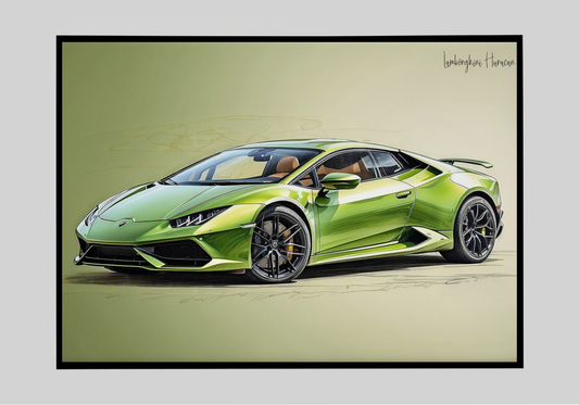 Plakat Lamborghini Huracan Szkic