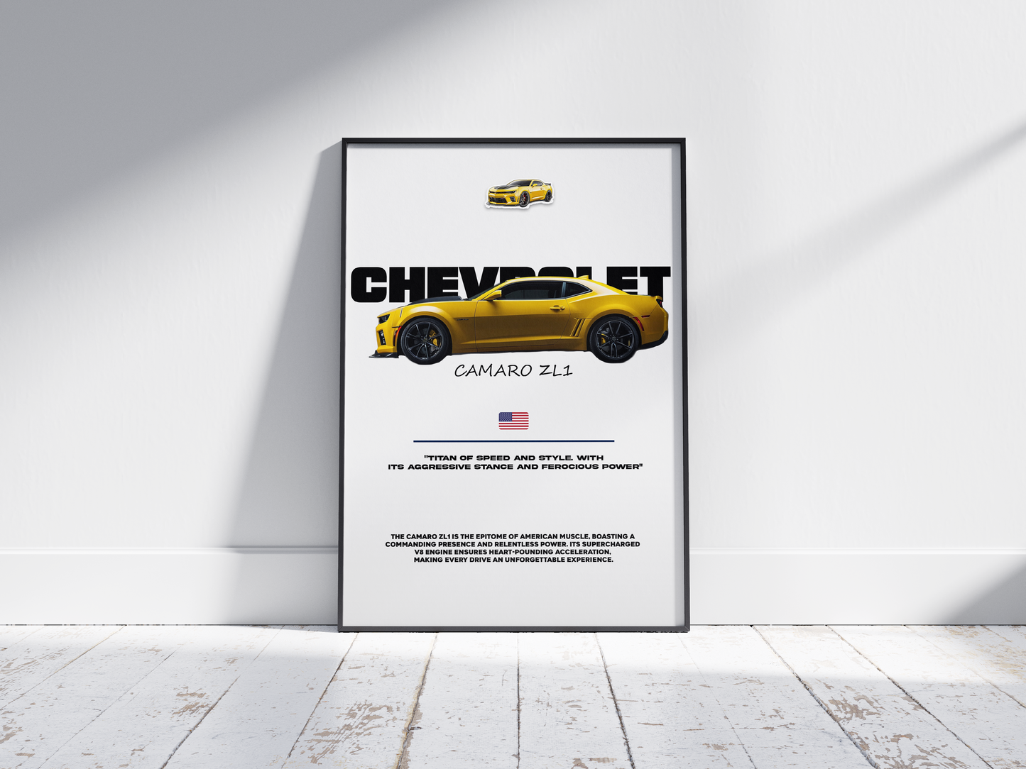 Plakat Chevrolet Camaro ZL1 Piękność