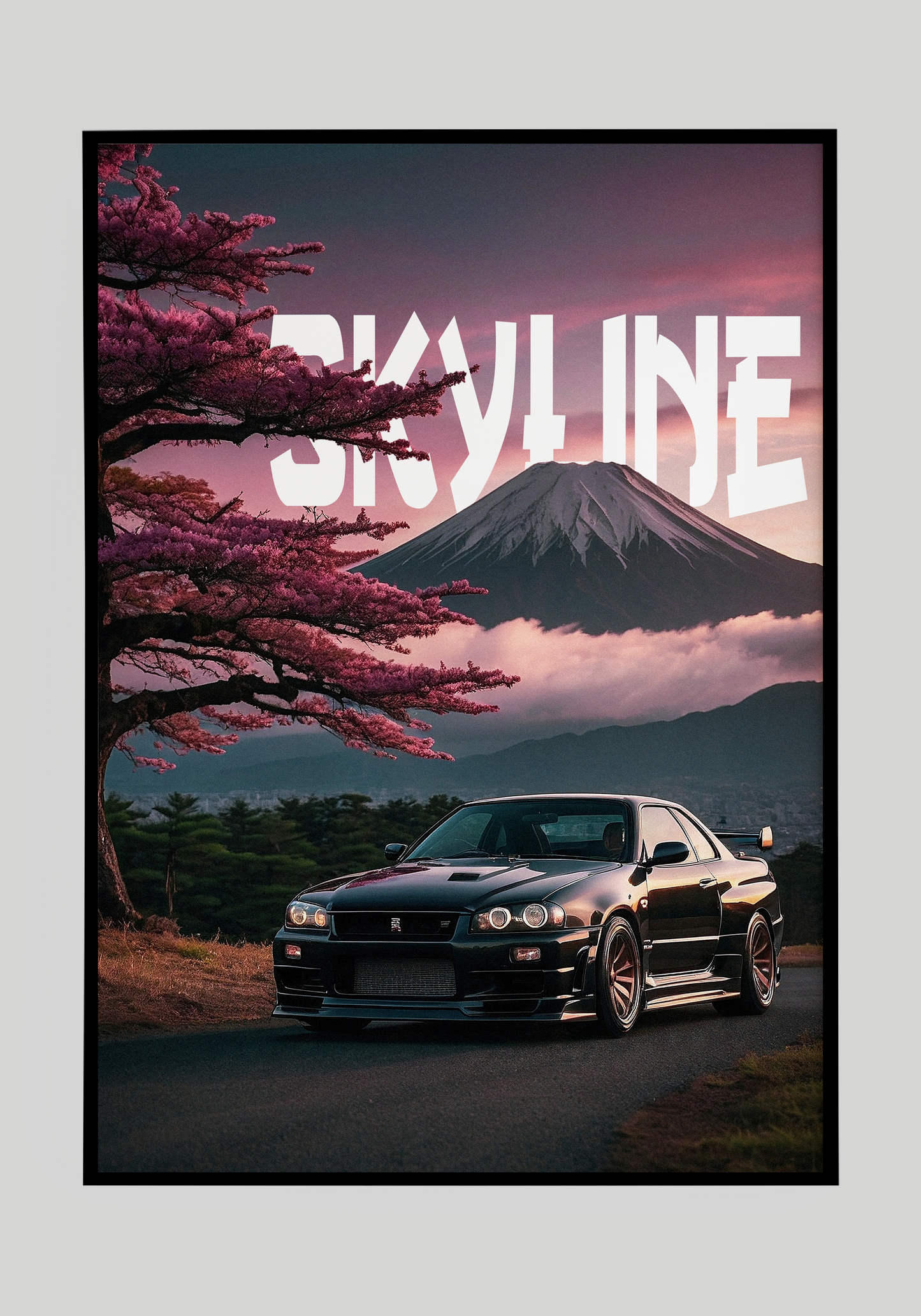 Plakat Nissan Skyline GT-R R34+