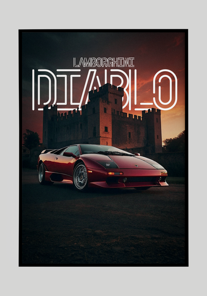 Plakat Lamborghini Diablo+