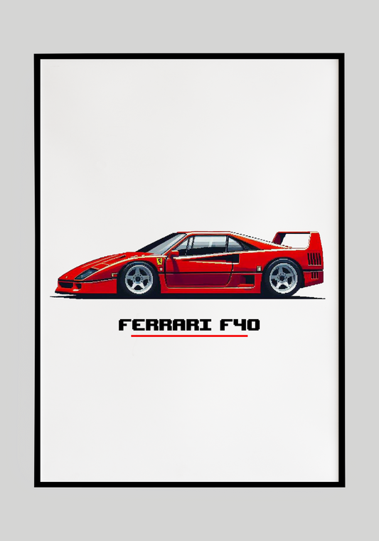 Plakat Ferrari F40 X