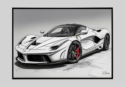 Plakat LaFerrari Szkic