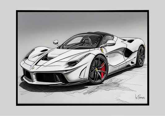 Plakat LaFerrari Szkic