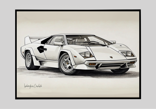 Plakat Lamborghini Countach Szkic