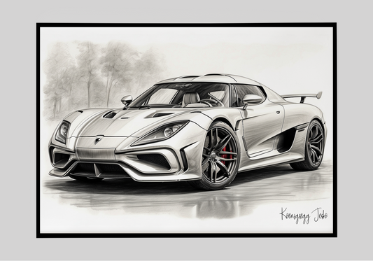 Plakat Koenigsegg Jesko Szkic