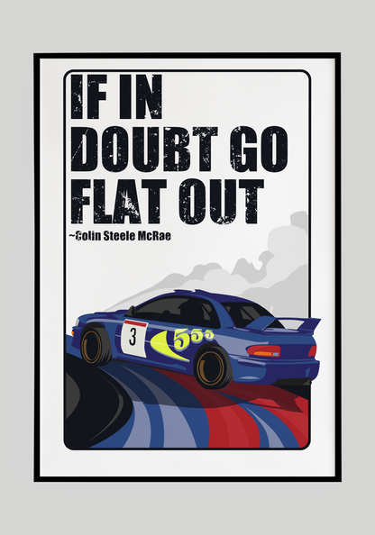 Plakat Subaru Colin McRae Cytat