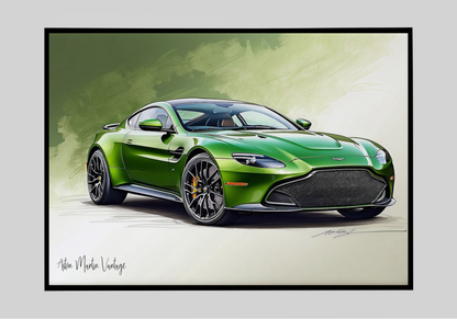 Plakat Aston Martin Vantage Szkic