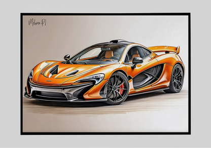 Plakat Mclaren P1 Szkic