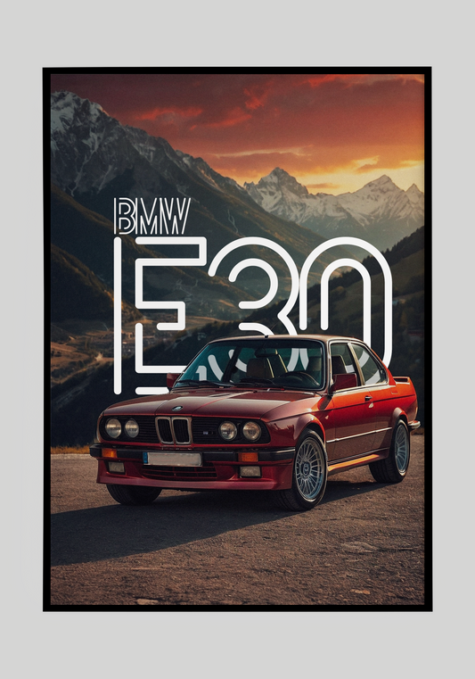 Plakat BMW E30+