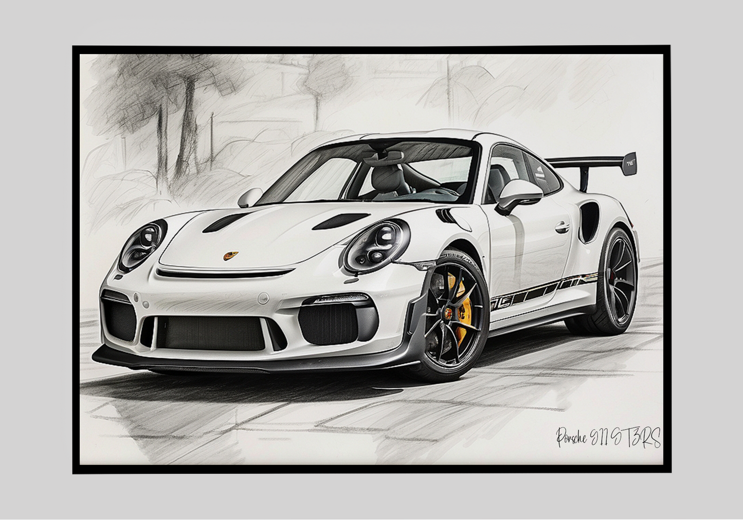 Plakat Porsche 911 GT3RS Szkic