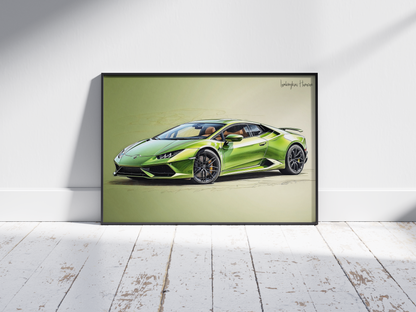 Plakat Lamborghini Huracan Szkic