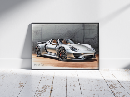 Plakat Porsche 918 Spyder Szkic