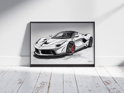 Plakat LaFerrari Szkic