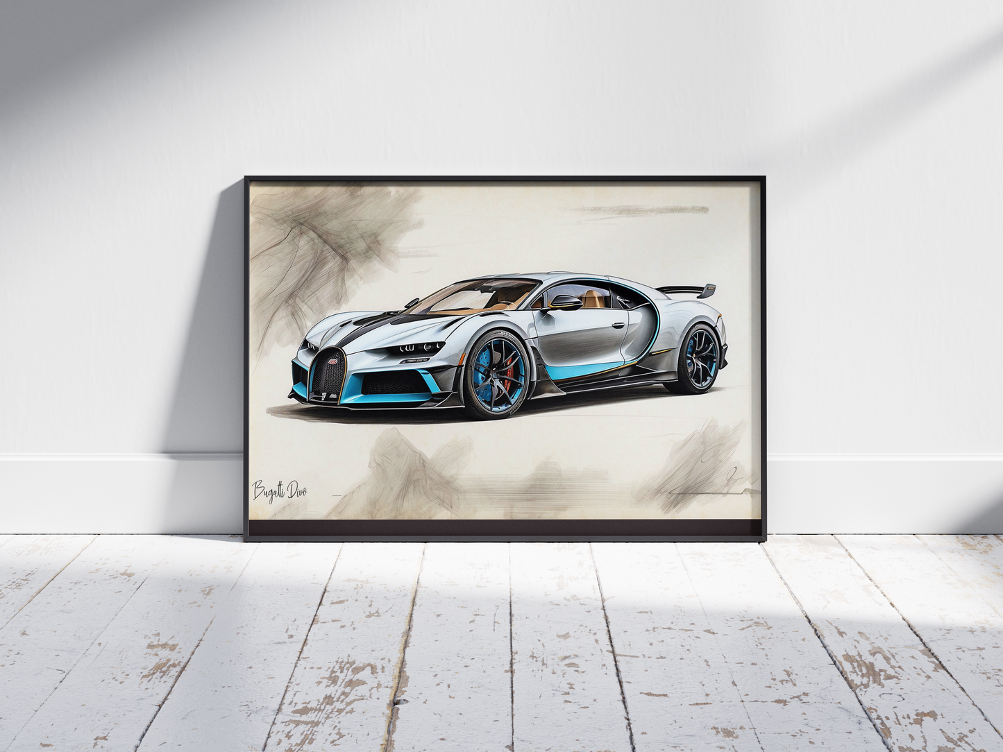 Plakat Bugatti Divo Szkic