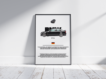 Plakat BMW E36 Piękność