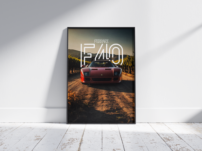 Plakat Ferrari F40+