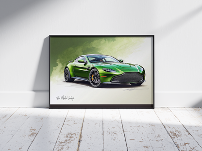 Plakat Aston Martin Vantage Szkic