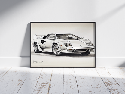 Plakat Lamborghini Countach Szkic