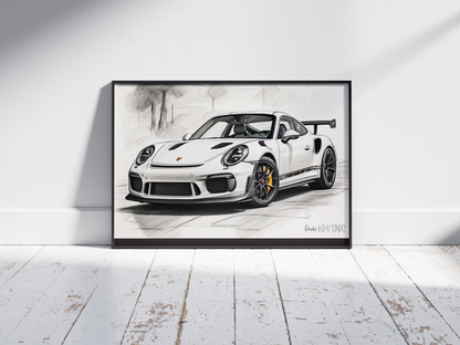 Plakat Porsche 911 GT3RS Szkic