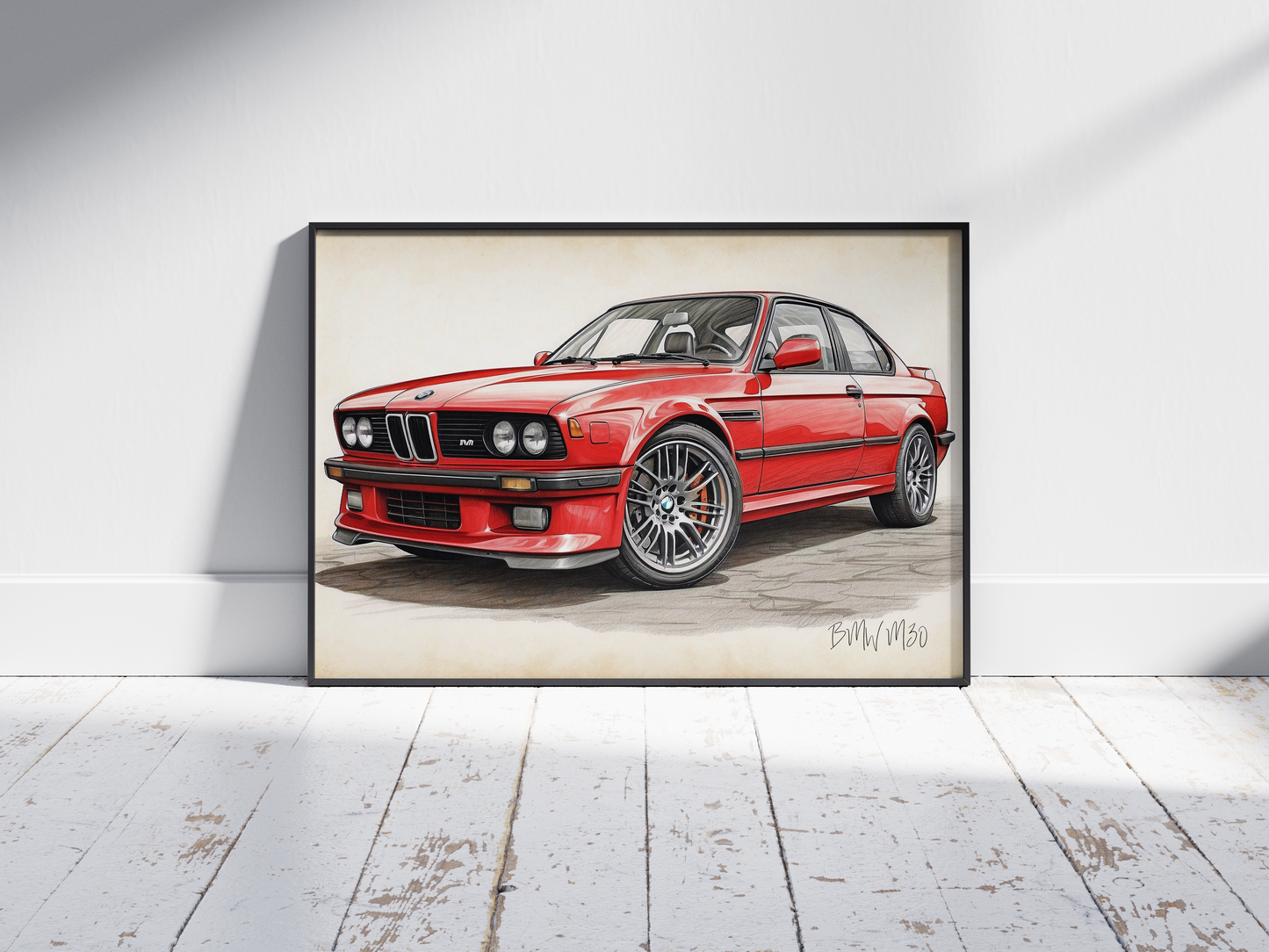 Plakat BMW M30 Szkic