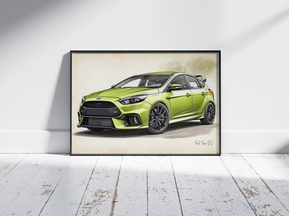 Plakat Ford Focus Szkic