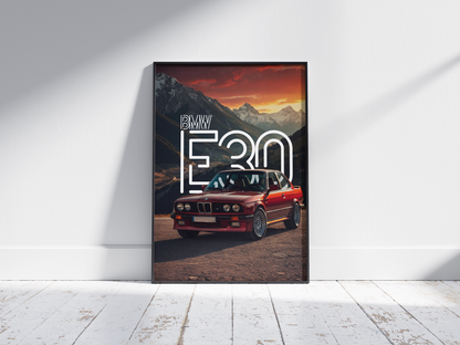 Plakat BMW E30+