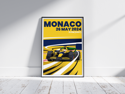 Plakat Mclaren Formuła 1 Monaco