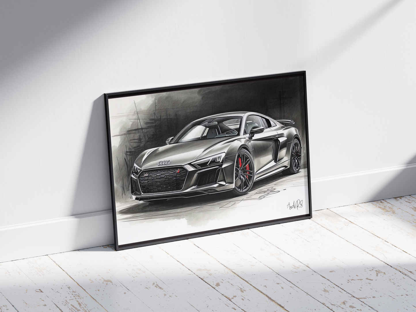 Plakat Audi R8 Szkic