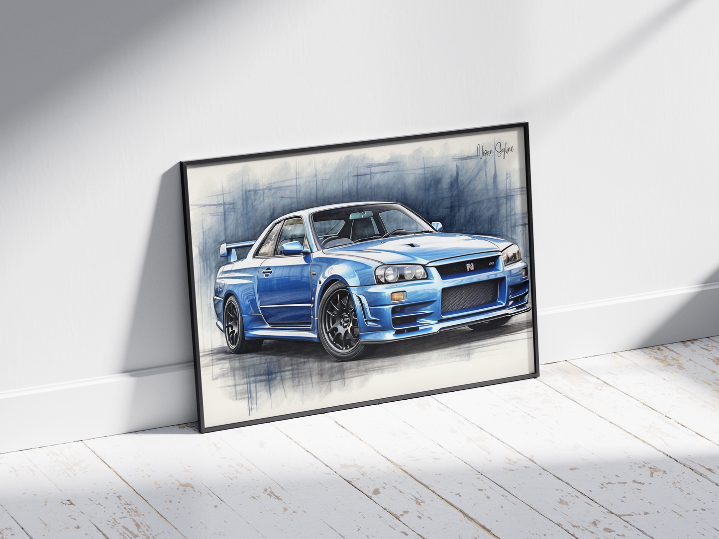 Plakat Nissan Skyline R34 Szkic