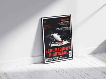 Plakat Schumacher's Nightmare Formuła 1