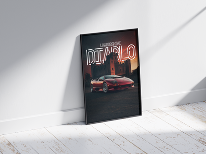 Plakat Lamborghini Diablo+