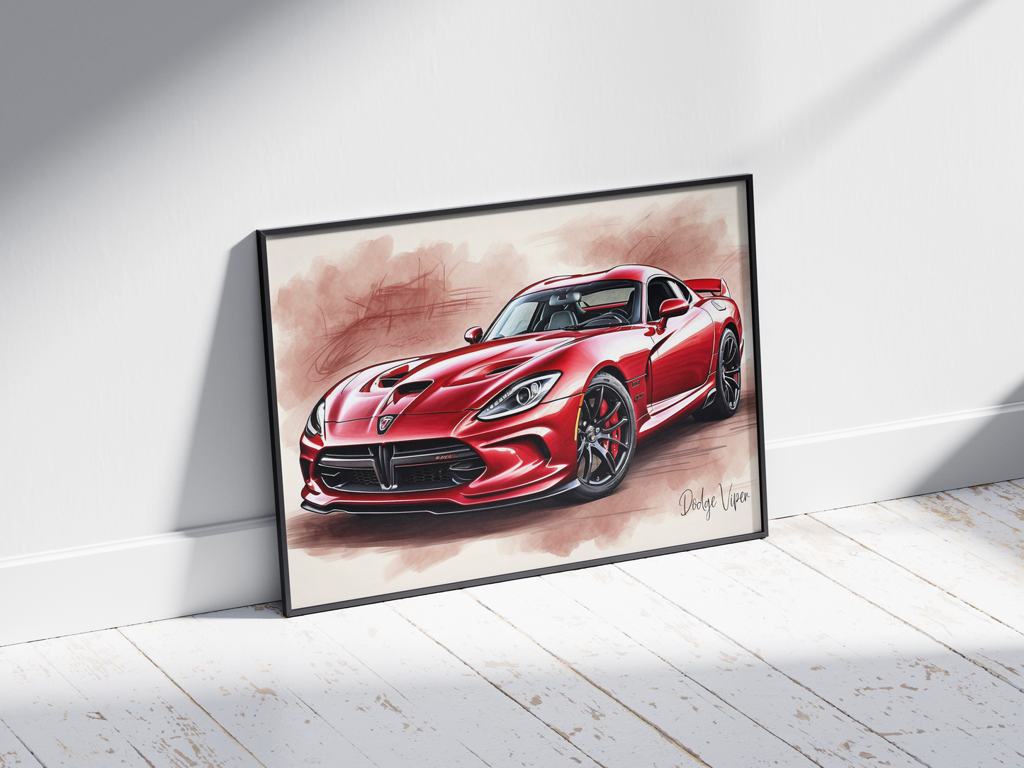 Plakat Dodge Viper Szkic