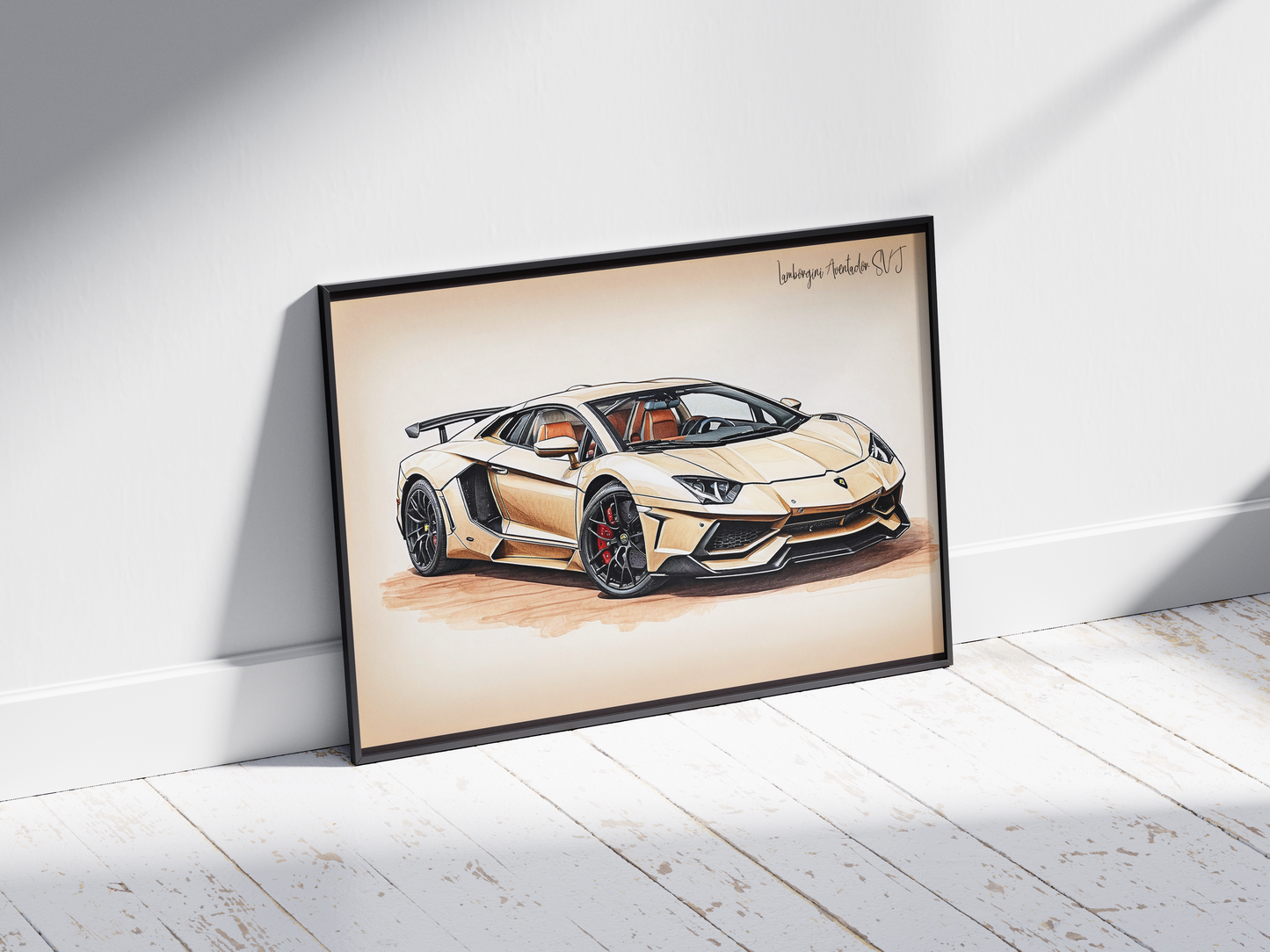 Plakat Lamborghini Aventador SVJ Szkic