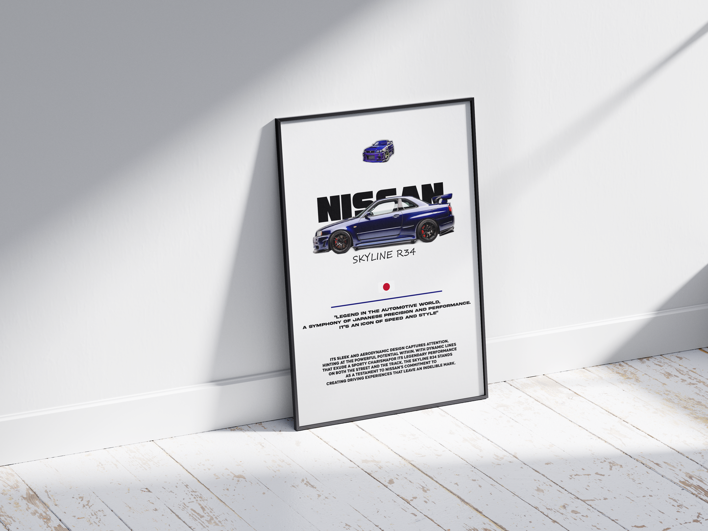 Plakat Nissan Skyline R34 Piękność