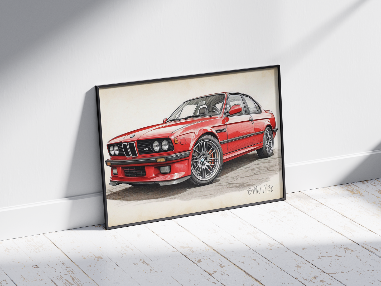 Plakat BMW M30 Szkic