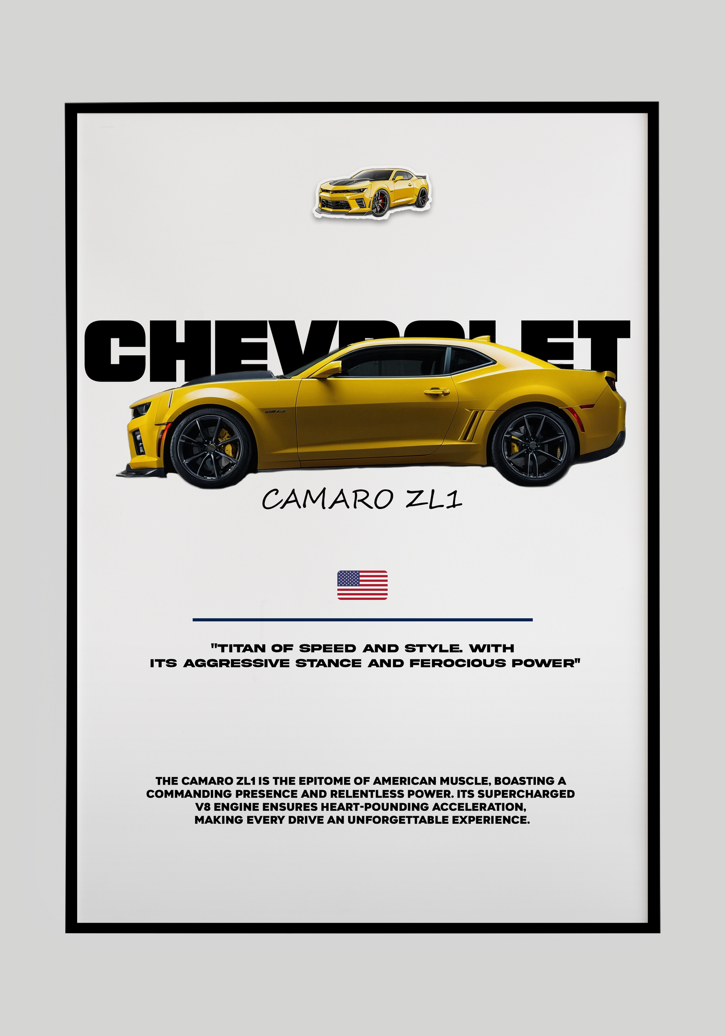 Plakat Chevrolet Camaro ZL1 Piękność